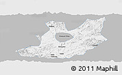 Gray Panoramic Map of Qujiang, single color outside