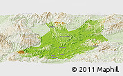 Physical Panoramic Map of Qujiang, lighten