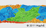 Political Panoramic Map of Qujiang