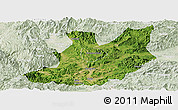 Satellite Panoramic Map of Qujiang, lighten