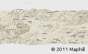 Shaded Relief Panoramic Map of Qujiang