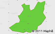 Political Simple Map of Qujiang, cropped outside