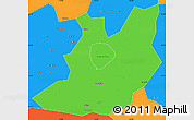 Political Simple Map of Qujiang