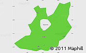 Political Simple Map of Qujiang, single color outside