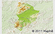 Physical 3D Map of Shixing, lighten