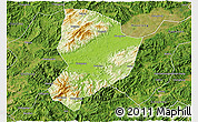 Physical 3D Map of Shixing, satellite outside