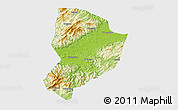 Physical 3D Map of Shixing, single color outside