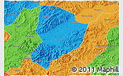 Political 3D Map of Shixing