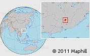Gray Location Map of Shixing