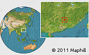 Satellite Location Map of Shixing