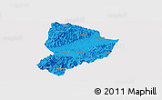 Political Panoramic Map of Shixing, cropped outside