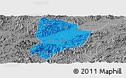 Political Panoramic Map of Shixing, desaturated