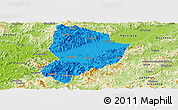 Political Panoramic Map of Shixing, physical outside