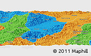 Political Panoramic Map of Shixing