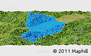 Political Panoramic Map of Shixing, satellite outside