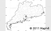 Blank Simple Map of Guangdong, cropped outside, no labels