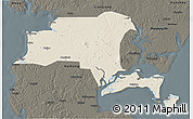 Shaded Relief 3D Map of Suixi, darken