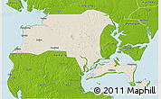 Shaded Relief 3D Map of Suixi, physical outside