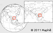 Blank Location Map of Suixi, within the entire country