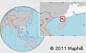 Gray Location Map of Suixi, highlighted parent region
