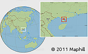 Savanna Style Location Map of Suixi