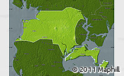Physical Map of Suixi, darken