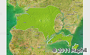 Physical Map of Suixi, satellite outside