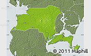 Physical Map of Suixi, semi-desaturated