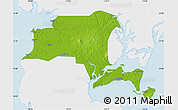Physical Map of Suixi, single color outside