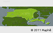 Physical Panoramic Map of Suixi, darken