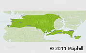 Physical Panoramic Map of Suixi, lighten