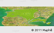 Physical Panoramic Map of Suixi, satellite outside