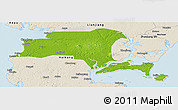 Physical Panoramic Map of Suixi, shaded relief outside
