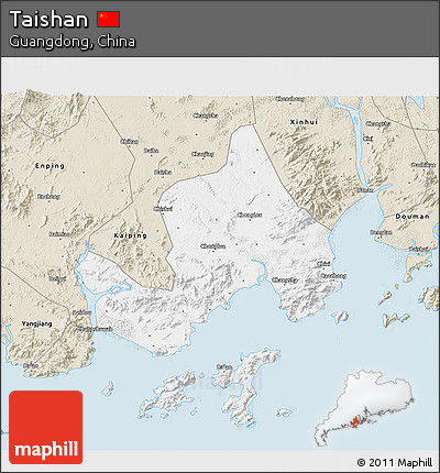 Classic Style 3D Map of Taishan