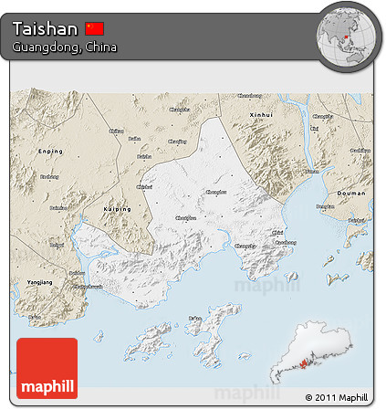 Classic Style 3D Map of Taishan
