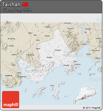 Classic Style 3D Map of Taishan