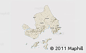 Shaded Relief 3D Map of Taishan, cropped outside