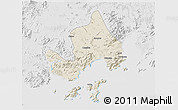 Shaded Relief 3D Map of Taishan, lighten, desaturated