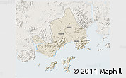 Shaded Relief 3D Map of Taishan, lighten