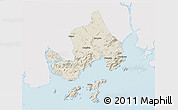 Shaded Relief 3D Map of Taishan, single color outside