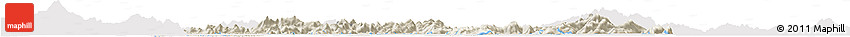 Shaded Relief Horizon Map of Taishan, cropped outside