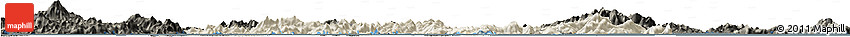 Shaded Relief Horizon Map of Taishan, darken