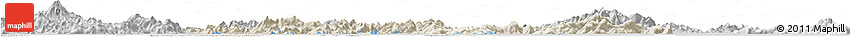 Shaded Relief Horizon Map of Taishan, desaturated