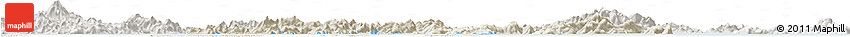 Shaded Relief Horizon Map of Taishan, lighten