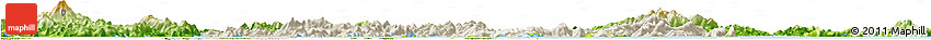Shaded Relief Horizon Map of Taishan, physical outside