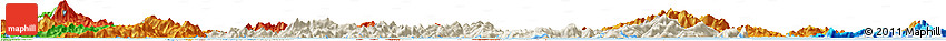 Shaded Relief Horizon Map of Taishan, political outside