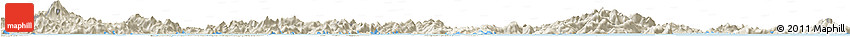 Shaded Relief Horizon Map of Taishan