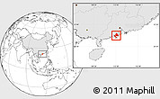 Blank Location Map of Taishan, highlighted country