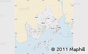 Classic Style Map of Taishan, single color outside