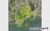 Satellite Map of Taishan, semi-desaturated